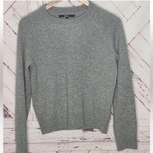 Quince Mongolian Cashmere Crewneck Sweater Heather Grey
